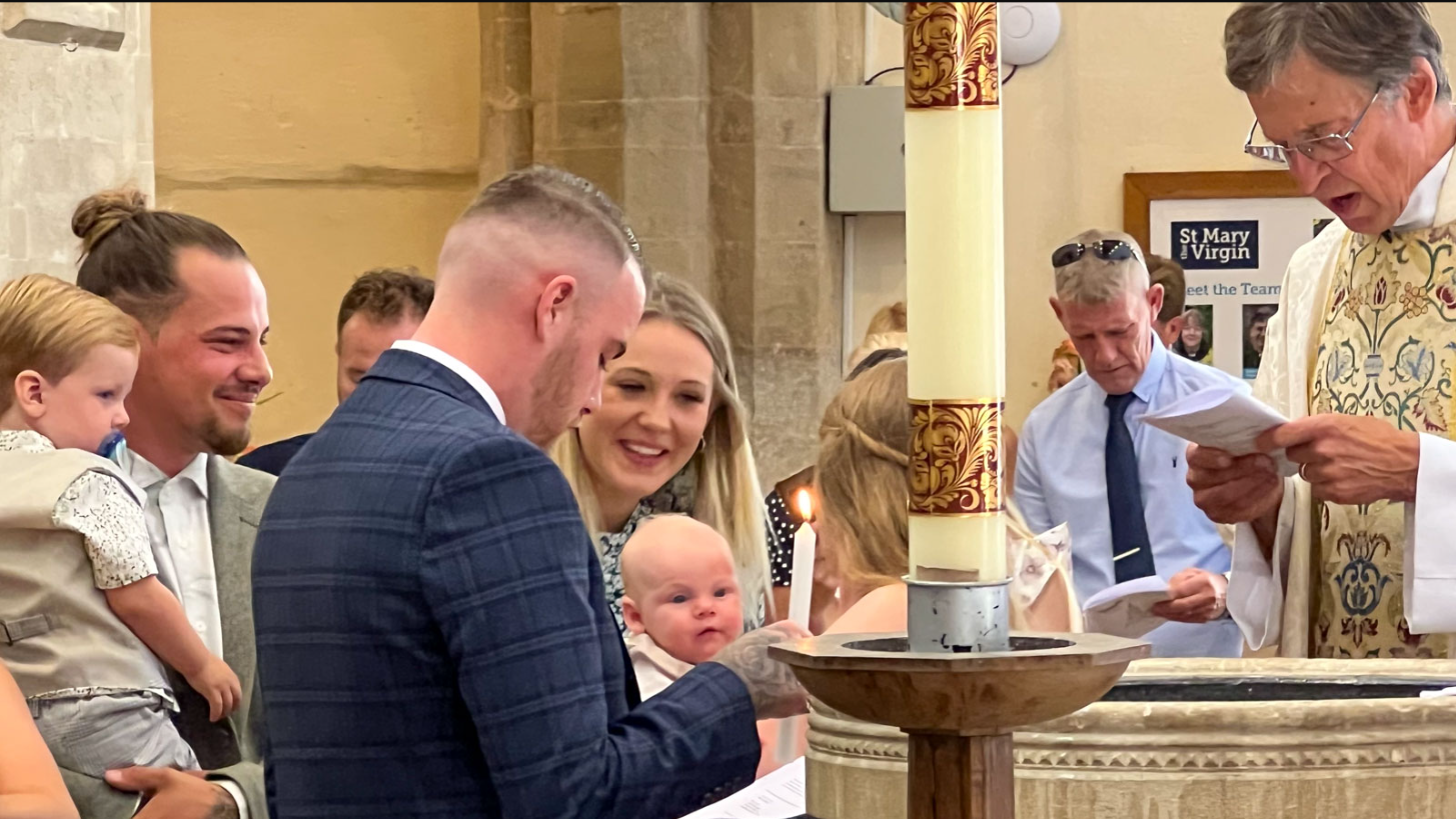Baptism at St Mary's Baptism service