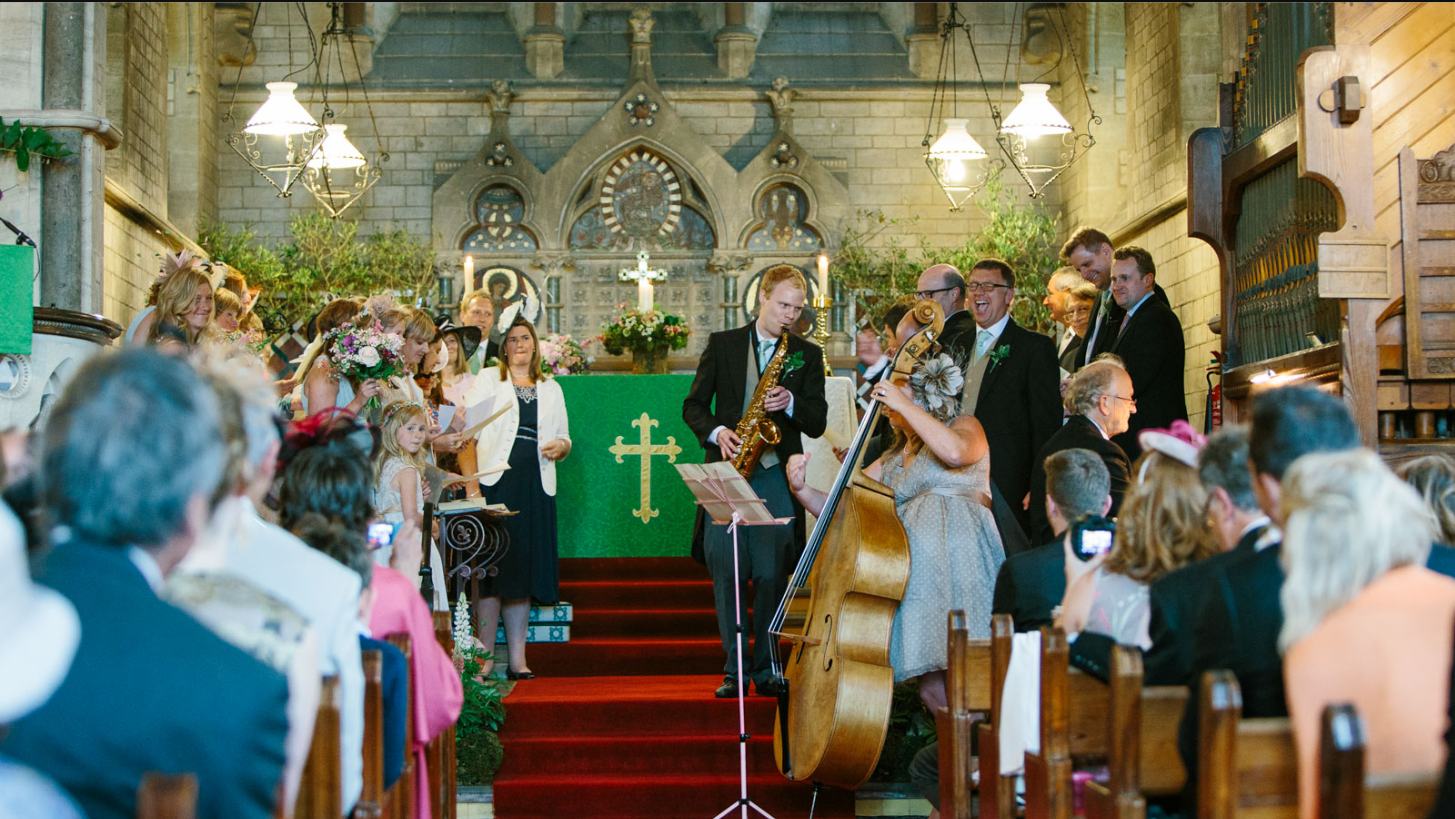 Wedding ceremony at St John, Hailey